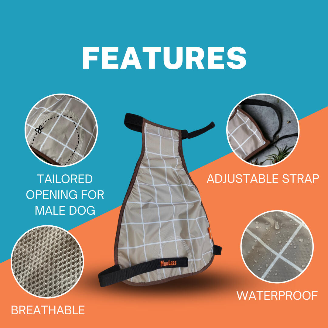 Features Waterproof dog belly vest for Corgis